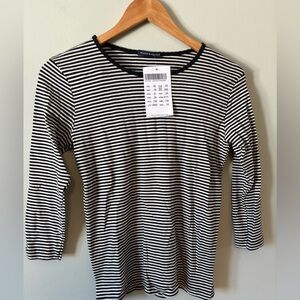 NWT Brandy Melville Black and White Striped Tee